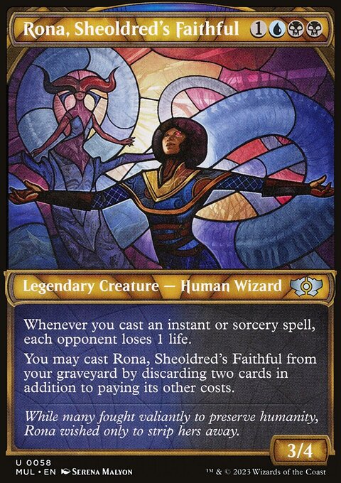 Rona, Sheoldred's Faithful, Multiverse Legends #58, Magic: The Gathering card