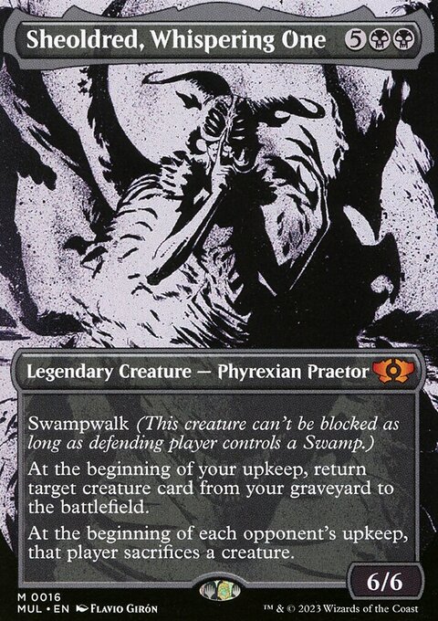 Sheoldred, Whispering One, Multiverse Legends #16, Magic: The Gathering card