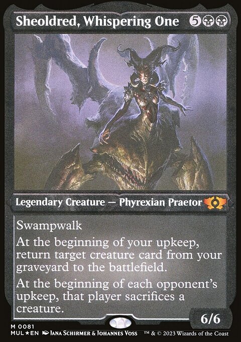 Sheoldred, Whispering One, Multiverse Legends #81, Magic: The Gathering card