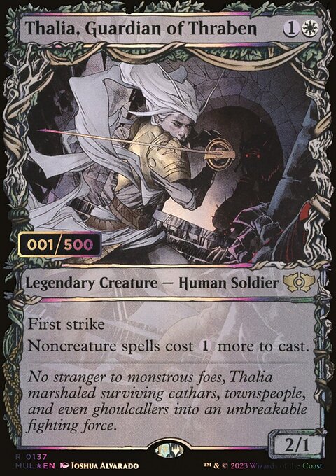 Thalia, Guardian of Thraben, Multiverse Legends #137z, Magic: The Gathering card