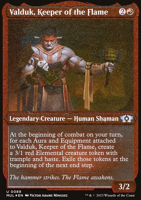 Valduk, Keeper of the Flame, Multiverse Legends #89, Magic: The Gathering card