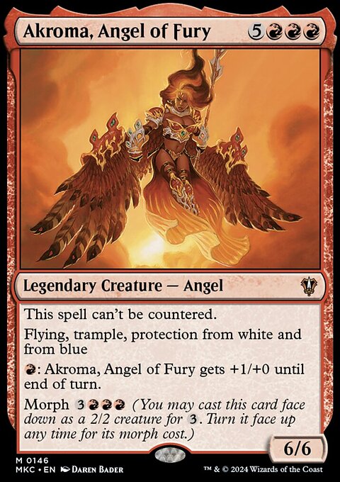 Akroma, Angel of Fury, Murders at Karlov Manor Commander #146, Magic: The Gathering card