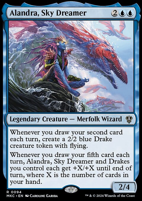 Alandra, Sky Dreamer, Murders at Karlov Manor Commander #94, Magic: The Gathering card