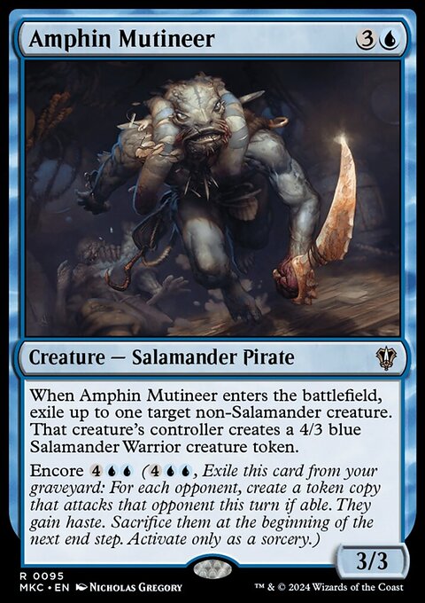 Amphin Mutineer, Murders at Karlov Manor Commander #95, Magic: The Gathering card
