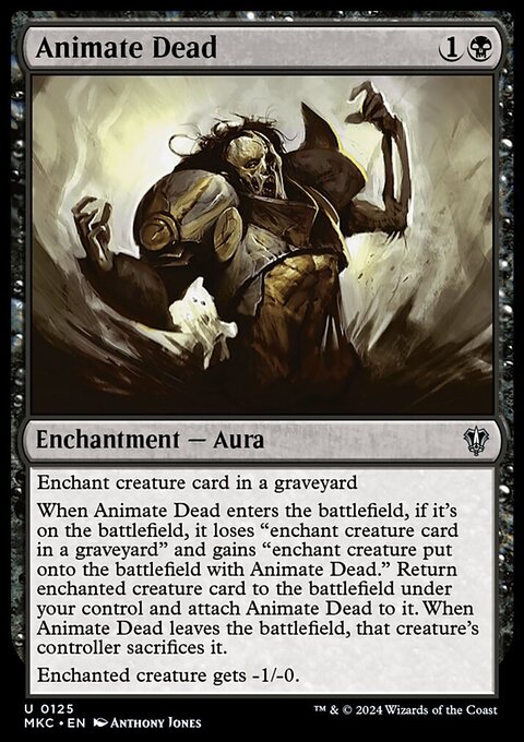 Animate Dead, Murders at Karlov Manor Commander #125, Magic: The Gathering card