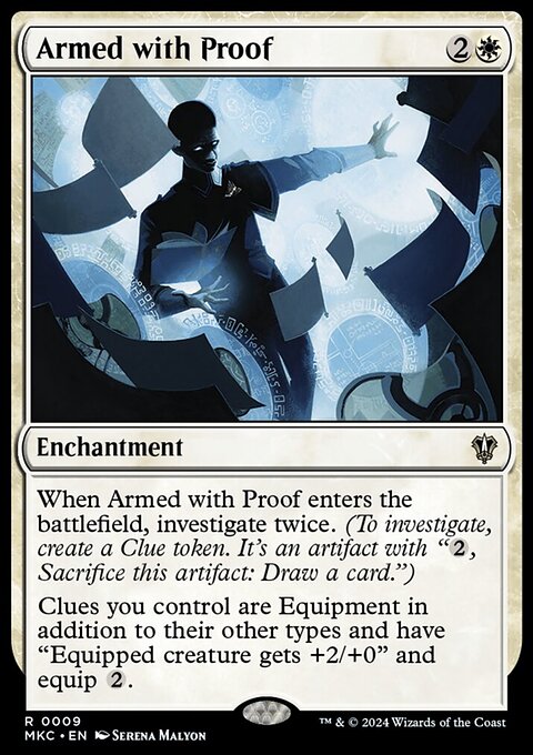 Armed with Proof, Murders at Karlov Manor Commander #9, Magic: The Gathering card