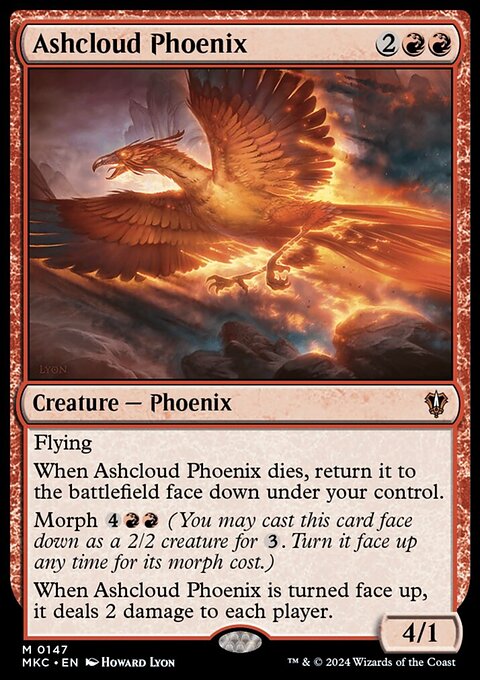 Ashcloud Phoenix, Murders at Karlov Manor Commander #147, Magic: The Gathering card