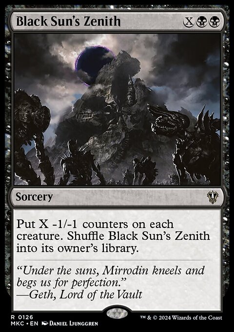Black Sun's Zenith, Murders at Karlov Manor Commander #126, Magic: The Gathering card