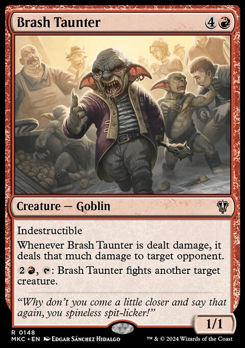 Brash Taunter, Murders at Karlov Manor Commander #148, Magic: The Gathering card