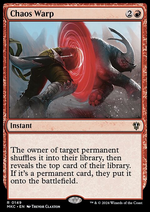 Chaos Warp, Murders at Karlov Manor Commander #149, Magic: The Gathering card