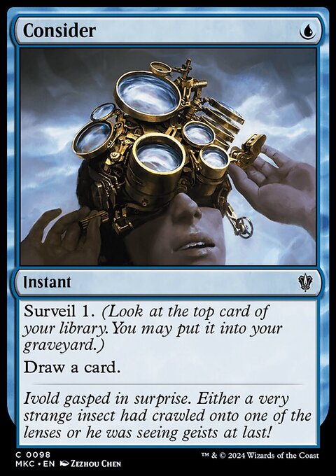 Consider, Murders at Karlov Manor Commander #98, Magic: The Gathering card