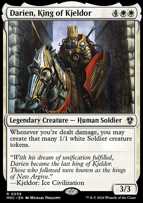Darien, King of Kjeldor, Murders at Karlov Manor Commander #59, Magic: The Gathering card