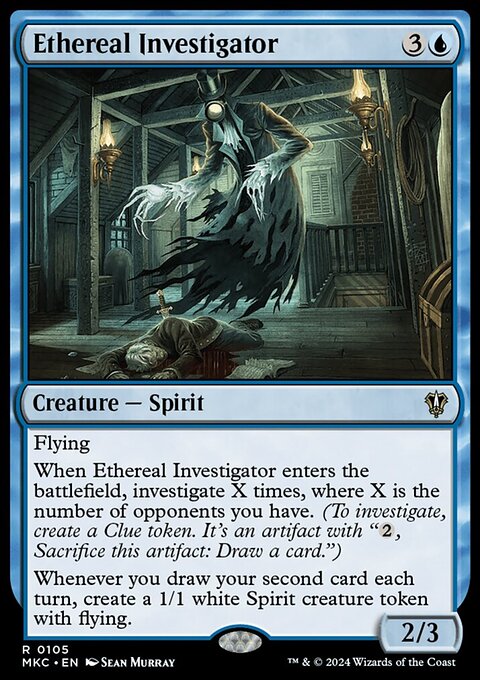 Ethereal Investigator, Murders at Karlov Manor Commander #105, Magic: The Gathering card