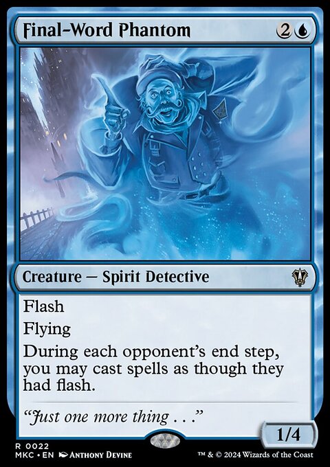 Final-Word Phantom, Murders at Karlov Manor Commander #22, Magic: The Gathering card