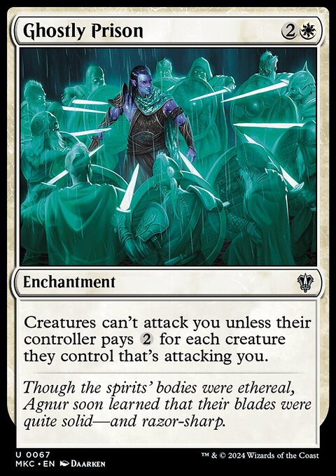 Ghostly Prison, Murders at Karlov Manor Commander #67, Magic: The Gathering card