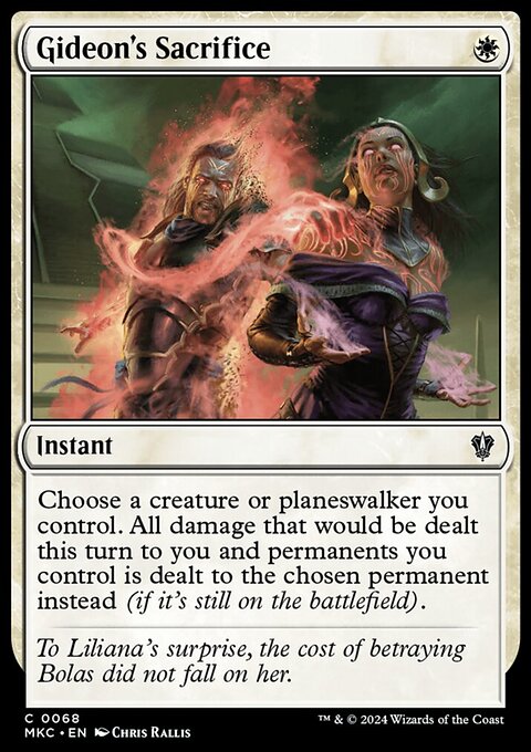 Gideon's Sacrifice, Murders at Karlov Manor Commander #68, Magic: The Gathering card