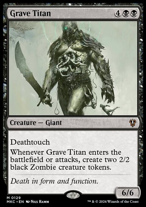 Grave Titan, Murders at Karlov Manor Commander #129, Magic: The Gathering card