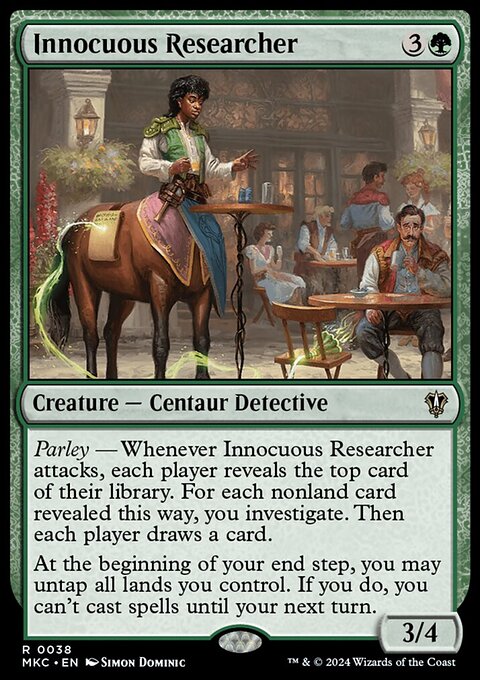 Innocuous Researcher, Murders at Karlov Manor Commander #38, Magic: The Gathering card