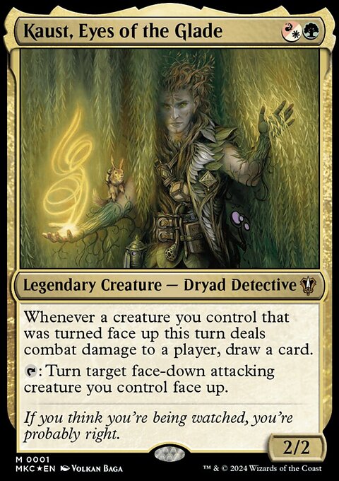 Kaust, Eyes of the Glade, Murders at Karlov Manor Commander #1, Magic: The Gathering card