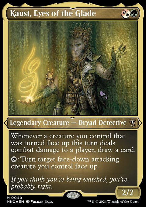 Kaust, Eyes of the Glade, Murders at Karlov Manor Commander #49, Magic: The Gathering card