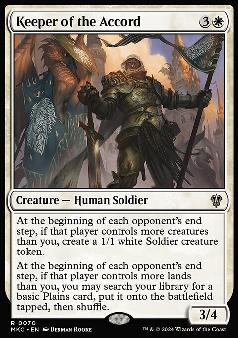 Keeper of the Accord, Murders at Karlov Manor Commander #70, Magic: The Gathering card