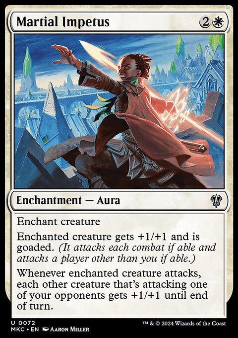 Martial Impetus, Murders at Karlov Manor Commander #72, Magic: The Gathering card