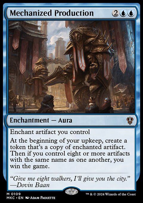 Mechanized Production, Murders at Karlov Manor Commander #109, Magic: The Gathering card