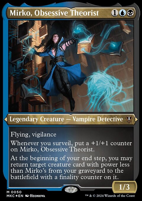 Mirko, Obsessive Theorist, Murders at Karlov Manor Commander #50, Magic: The Gathering card