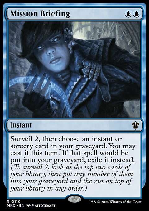 Mission Briefing, Murders at Karlov Manor Commander #110, Magic: The Gathering card