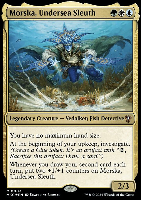 Morska, Undersea Sleuth, Murders at Karlov Manor Commander #3, Magic: The Gathering card