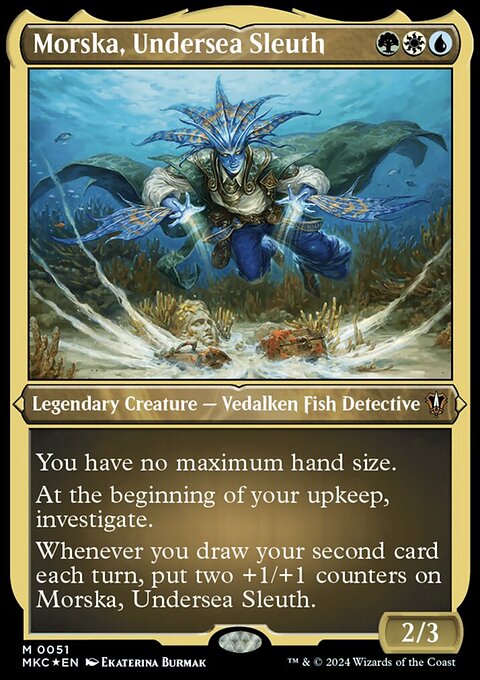Morska, Undersea Sleuth, Murders at Karlov Manor Commander #51, Magic: The Gathering card