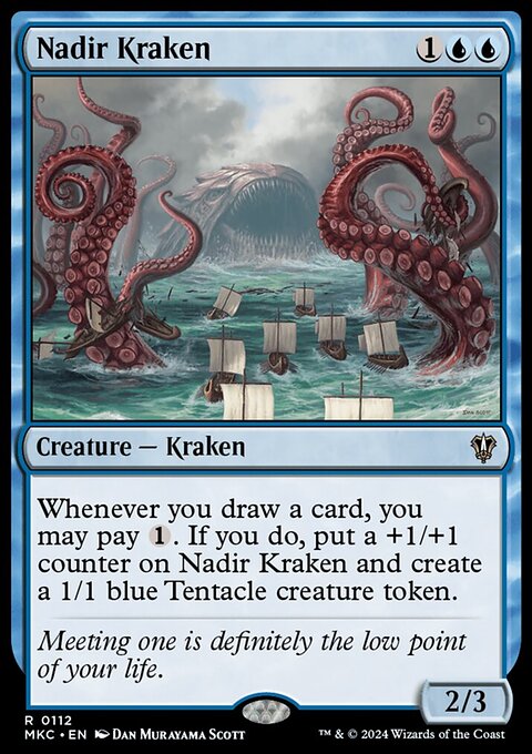 Nadir Kraken, Murders at Karlov Manor Commander #112, Magic: The Gathering card