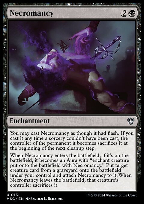 Necromancy, Murders at Karlov Manor Commander #131, Magic: The Gathering card
