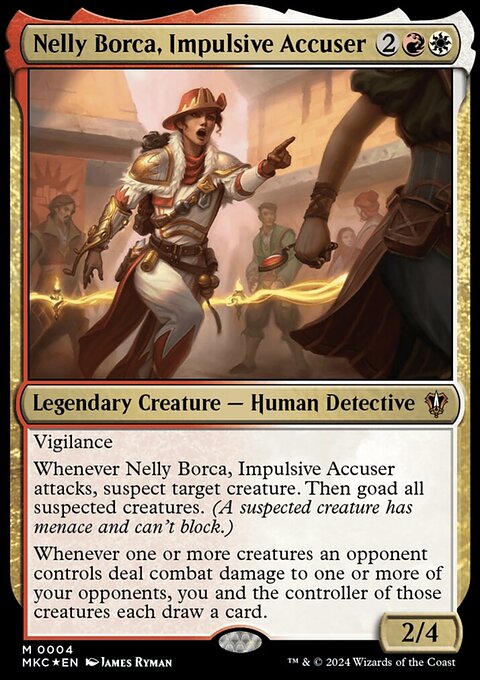 Nelly Borca, Impulsive Accuser, Murders at Karlov Manor Commander #4, Magic: The Gathering card