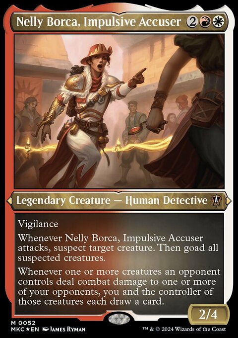 Nelly Borca, Impulsive Accuser, Murders at Karlov Manor Commander #52, Magic: The Gathering card