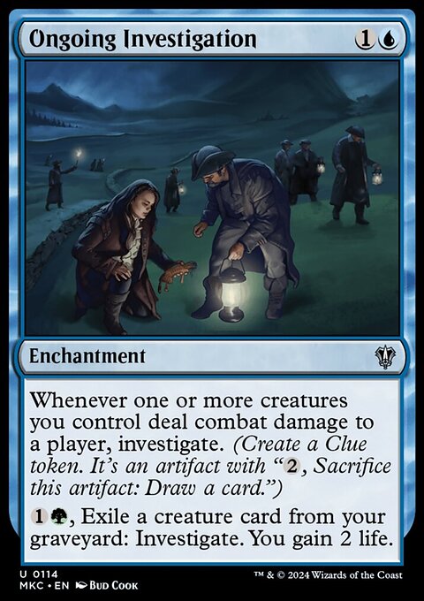Ongoing Investigation, Murders at Karlov Manor Commander #114, Magic: The Gathering card