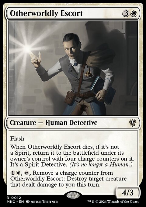 Otherworldly Escort, Murders at Karlov Manor Commander #12, Magic: The Gathering card