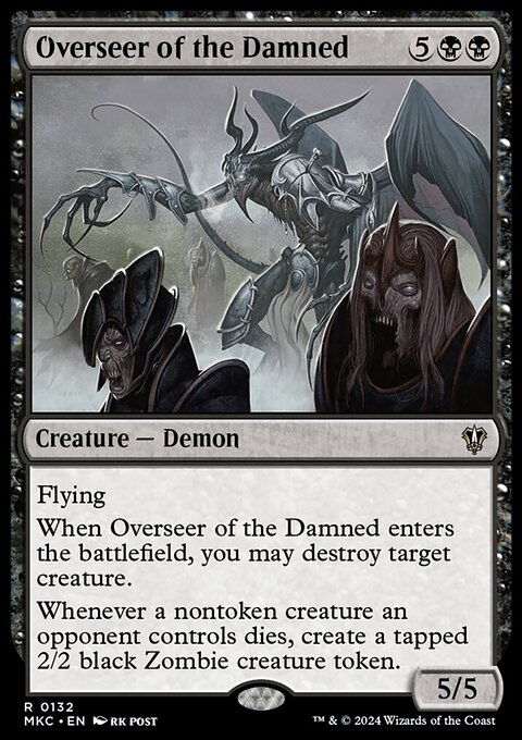 Overseer of the Damned, Murders at Karlov Manor Commander #132, Magic: The Gathering card