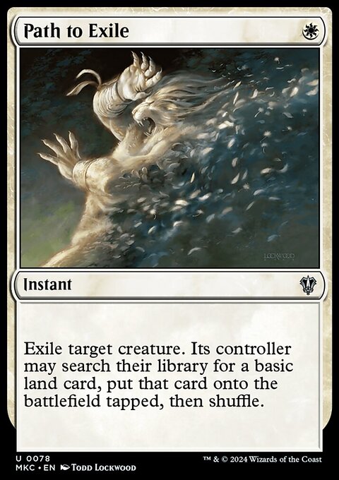 Path to Exile, Murders at Karlov Manor Commander #78, Magic: The Gathering card