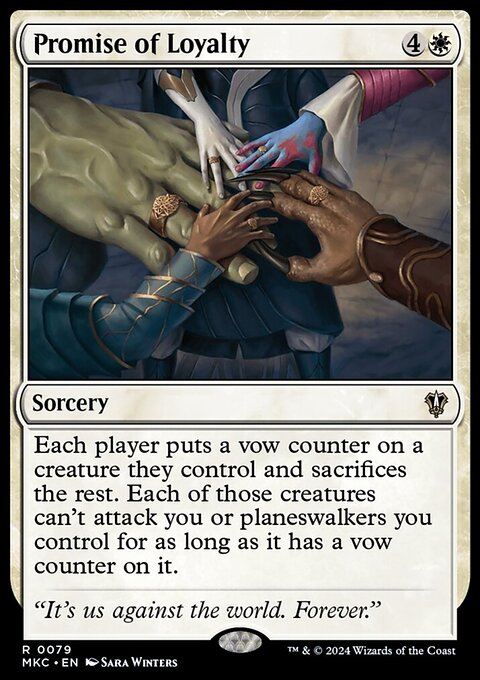 Promise of Loyalty, Murders at Karlov Manor Commander #79, Magic: The Gathering card