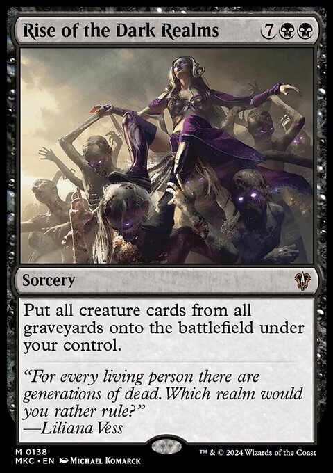 Rise of the Dark Realms, Murders at Karlov Manor Commander #138, Magic: The Gathering card