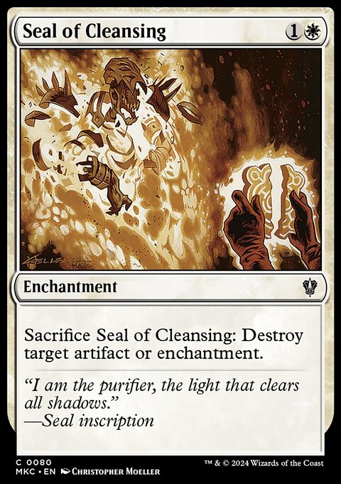 Seal of Cleansing, Murders at Karlov Manor Commander #80, Magic: The Gathering card