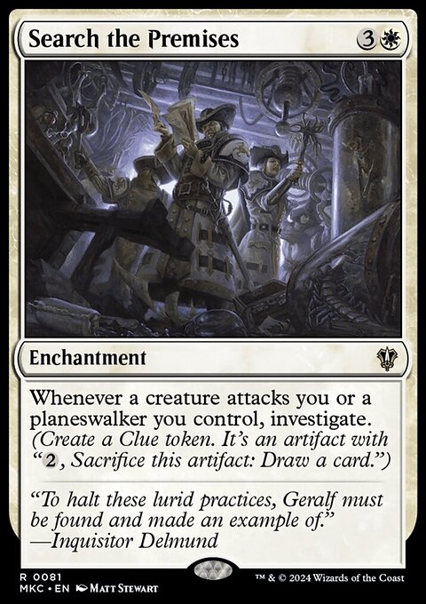 Search the Premises, Murders at Karlov Manor Commander #81, Magic: The Gathering card