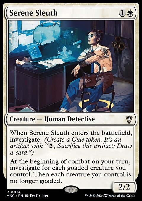 Serene Sleuth, Murders at Karlov Manor Commander #14, Magic: The Gathering card