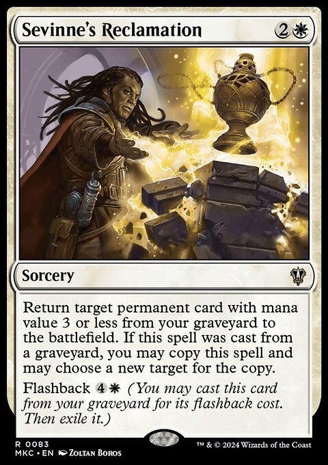 Sevinne's Reclamation, Murders at Karlov Manor Commander #83, Magic: The Gathering card