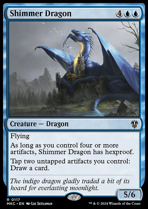 Shimmer Dragon, Murders at Karlov Manor Commander #117, Magic: The Gathering card