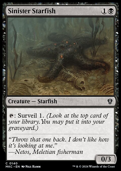 Sinister Starfish, Murders at Karlov Manor Commander #140, Magic: The Gathering card