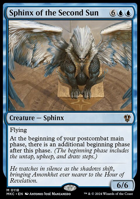 Sphinx of the Second Sun, Murders at Karlov Manor Commander #118, Magic: The Gathering card