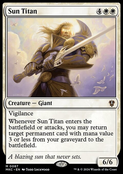 Sun Titan, Murders at Karlov Manor Commander #87, Magic: The Gathering card