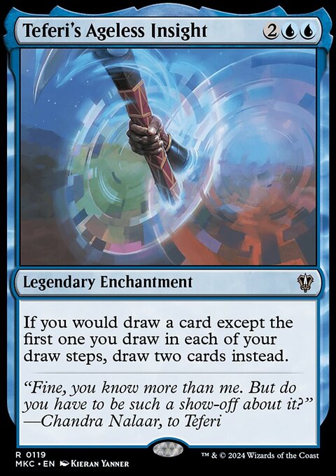 Teferi's Ageless Insight, Murders at Karlov Manor Commander #119, Magic: The Gathering card